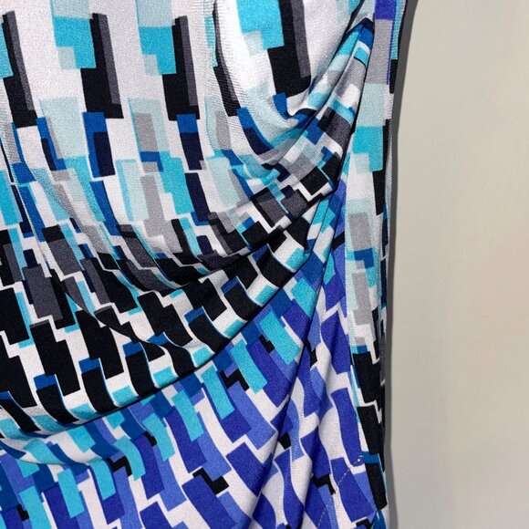 Chicos Geometric Print Dress Size 12/L Polyester/Spandex - Picture 7 of 10